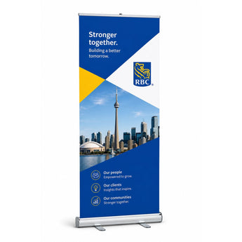 Premium Retractable Pull Up Banner with Graphics, Stand and Bag, 33.5x79, Standard base, NO SETUPS grouped