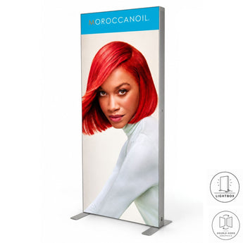 Backlit LED Light Box SEG Floor Display Banner Kit, 40"W x 96"H, NO SETUP CHARGE grouped