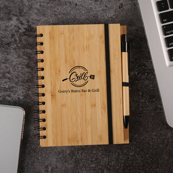 Syracuse Bamboo Cover Notebook grouped