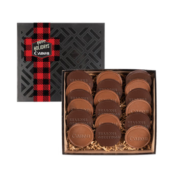 Black 18 Round Cookies Deluxe Gift Box grouped
