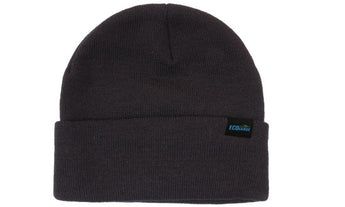 Black Recycled Roll Up Beanie