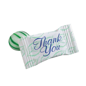 White Stock Wrapped Individual Thank You Candy grouped