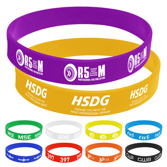 Debossed Silicone Wristband grouped