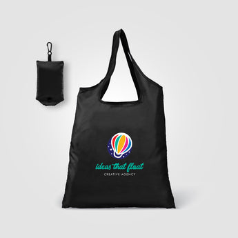 Santorini - Foldaway Shopping Tote Bag - 210D Polyester