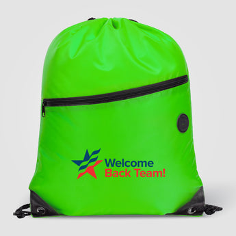 Daypack - Drawstring Backpack - 210D Polyester