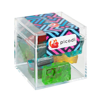 Clear Clever Candy Sweet Boxes with Gummy 3D Blocks grouped