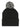 Black White Acrylic Beanie with Pom Pom