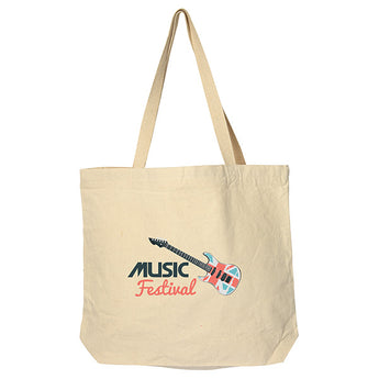 Natural Valkaz Cotton Tote With Zipper