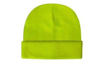 Hiviz Green Luminescent Safety Acrylic Beanie - Toque
