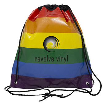Jumbo Rainbow Drawstring Backpack grouped