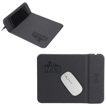 Azure 15W Wireless Charger Mouse Pad with Kickstand