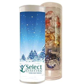 Clear 3 Piece Gift Tube with Popcorn grouped