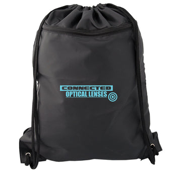 Drawstring Backpack: Front Zippered Pocket grouped