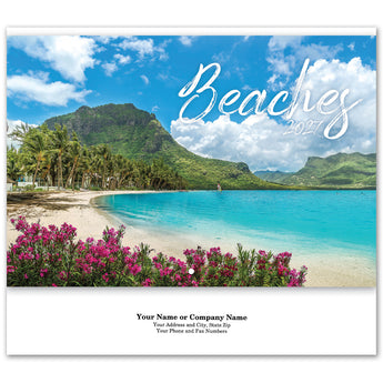 Beaches Stapled Wall Calendar grouped