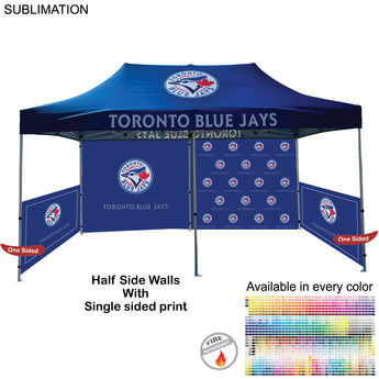 Half Side Wall for 10x20 Tent Kit, Sublimated, Single Sided Print grouped