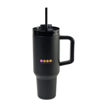 Black Adrian Travel Tumbler with Straw - 40 Oz.