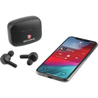 Black A'Ray True Wireless Auto Pair Earbuds with ANC.