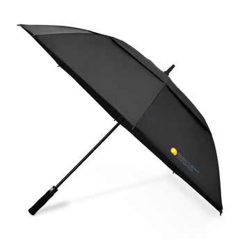 Black Elements 60" Recycled rPET Auto Open Dual Canopy Golf Umbrella