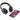 Black Oppo Bluetooth Headphones and Microphone plain