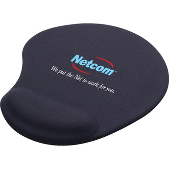 Black Solid Jersey Gel Mouse Pad / Wrist Rest