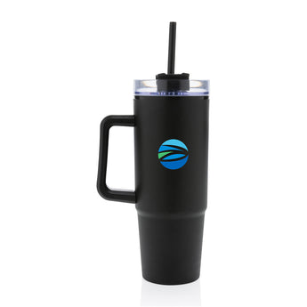 Black Tana Plastic Tumbler with Handle 900ML