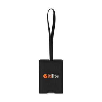 Black Venture Out Recycled rPET Luggage Tag