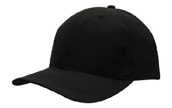 Black Recycled Breathable Poly Twill Cap