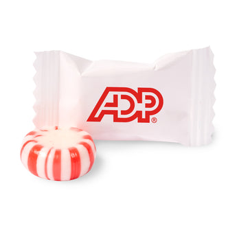 White Wrapped Peppermint Starlight Mints grouped