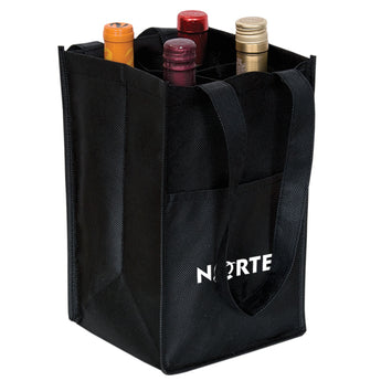 Non Woven Four Bottle Wine Bag grouped