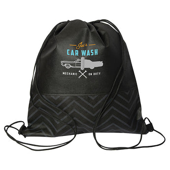 Black Tonal Non Woven Drawstring Bag
