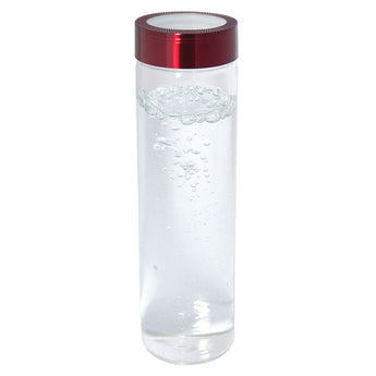 Clear Glass (bottle) Red (lid) 600 Ml. (20 Fl. Oz.) Single Wall Borosilicate Glass Bottle