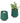 Dark Teal/Thyme Modern Sprout® Rooted Candle plain