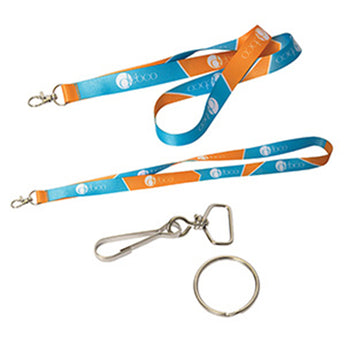 E-Z Import™ 0.5" W Sublimated Lanyard grouped