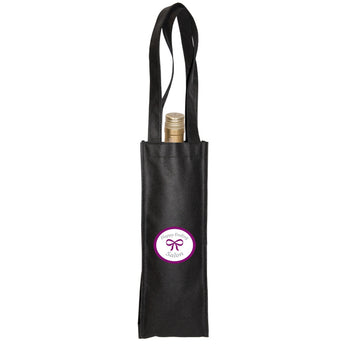 Black Non Woven Wine Tote