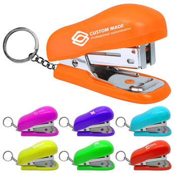 Mini Stapler Key Chain with Staple grouped