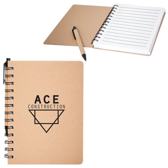 Cardboard Notebook with Paper Pen grouped