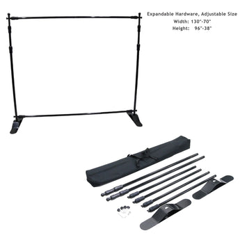 10' Expanding Exhibitor Display Hardware, Stand and Bag, Aluminum Base, Graphics are not included grouped
