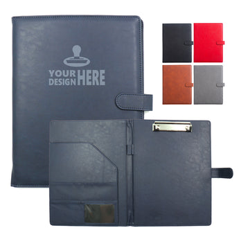 A4 Leather Padfolio Clipboard Folder With Magnetic Closure grouped
