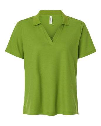 Front View of Acid Green Women's Resolve CVC Performance Pique Polo - CE106W