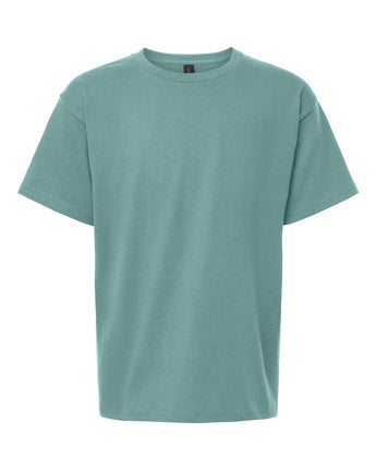 Front View of Aquatic Heavy Cotton™ Youth T-Shirt - 5000B