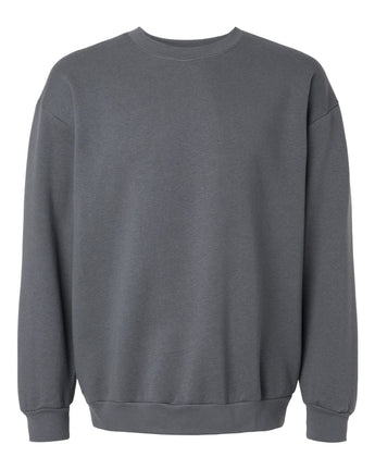 Front View of Asphalt ReFlex Fleece Crewneck Sweatshirt - RF496