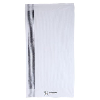 Front View of Black 22" x 44" Caddy Golf Towel