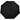Front View of Black 46" Recycled 3-Folding Umbrella plain