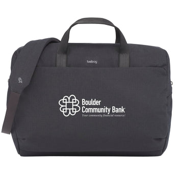 Front View of Black Bellroy Via 16" Work Bag