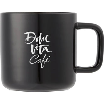 Front View of Black Boulder Ceramic Mug 12 oz.