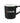 Front View of Black Bronx 12oz Ceramic Mug