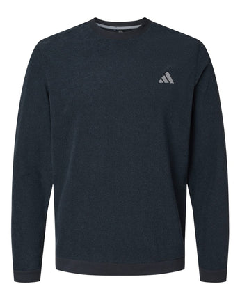 Front View of Black Crewneck Sweatshirt - A586