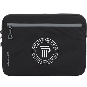 Front View of Black Elleven Recycled 15" Laptop Sleeve