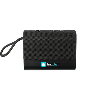Front View of Black Fabric Banner Waterproof Bluetooth Speaker