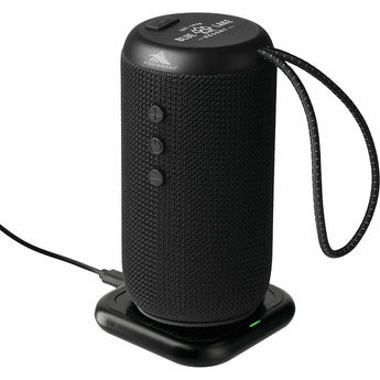 Front View of Black High Sierra Kodiak IPX7 Outdoor Bluetooth Speaker